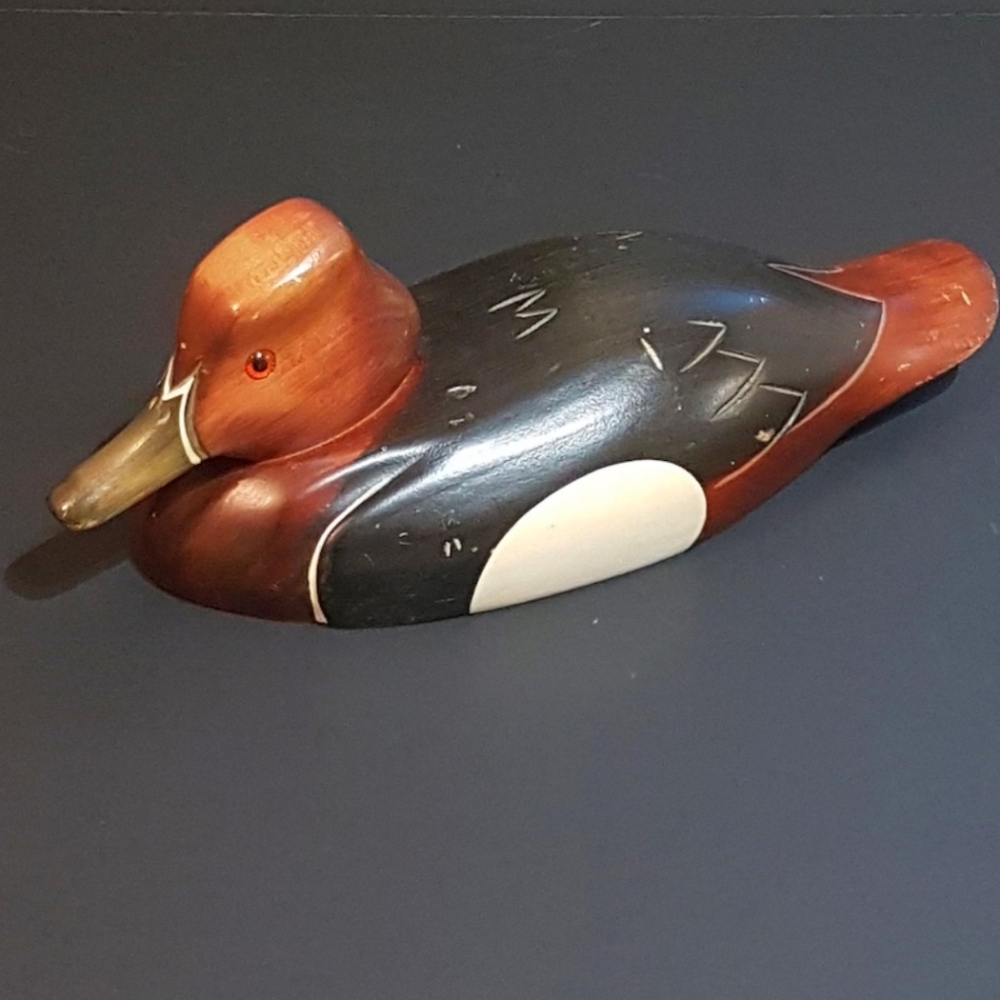 Hummel Wood Carved Ringneck Duck Decoy Waterfowl Duck Hunting Made in Canada